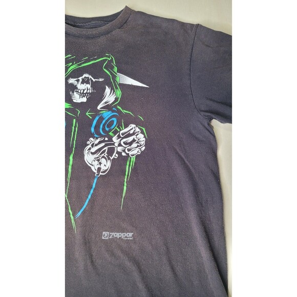 Grim Reaper Skeleton‎ Fantasy Horror Gothic Zappar Size Large Cotton T Shirt - Picture 3 of 13